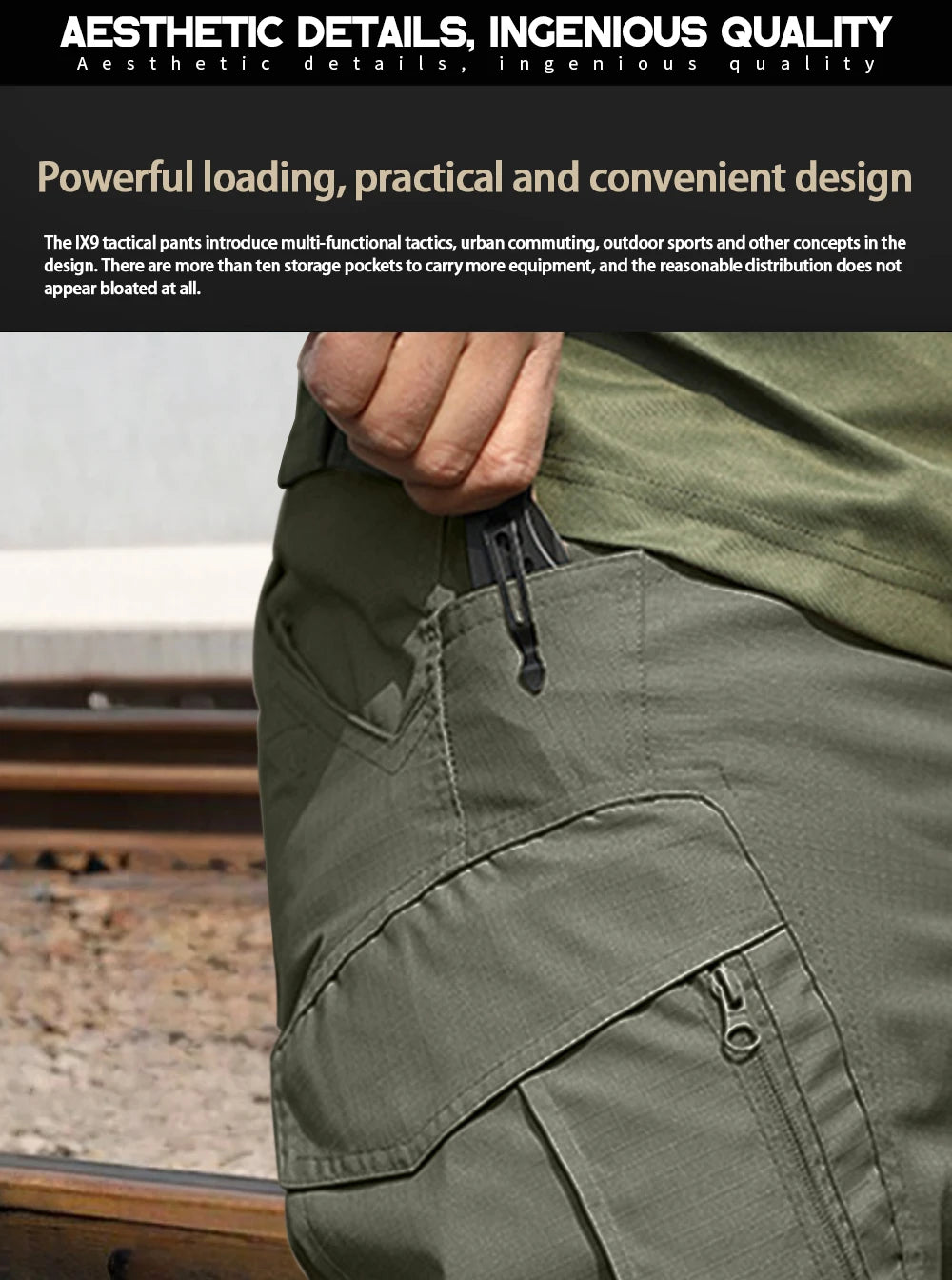 Men’s IX9 Tactical Multi-Pocket Pants