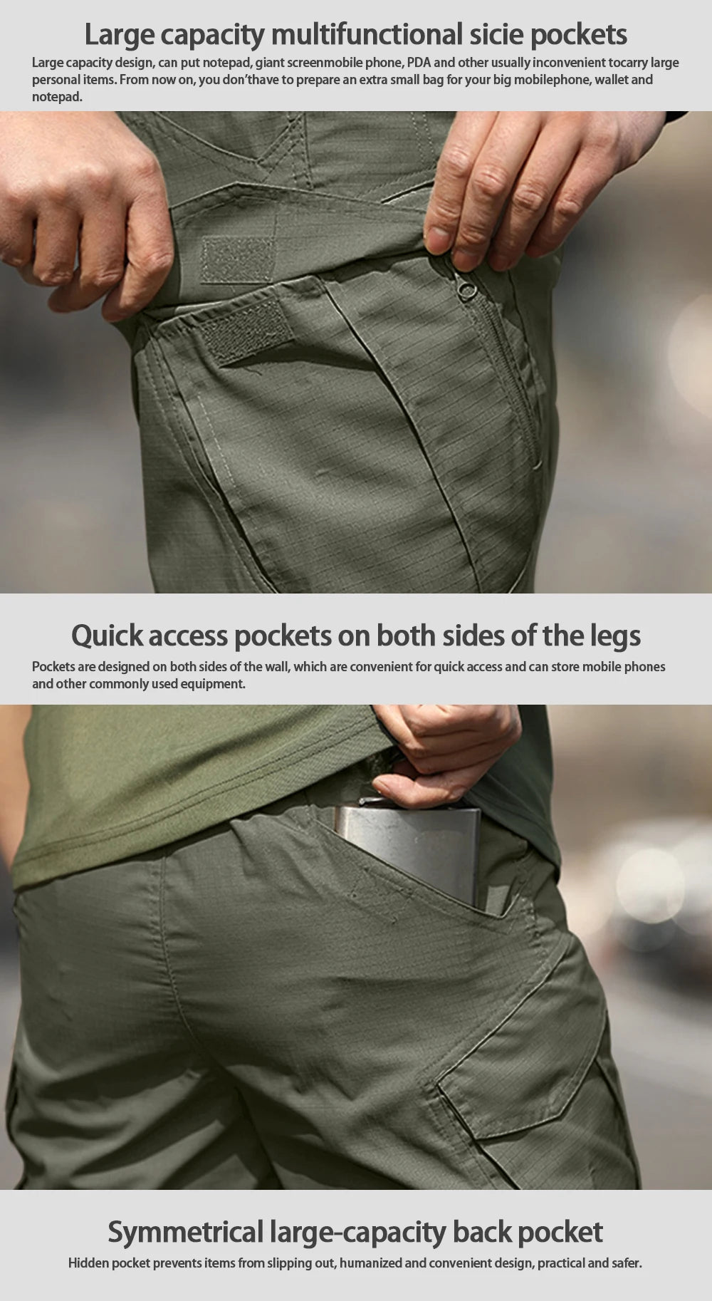 Men’s IX9 Tactical Multi-Pocket Pants